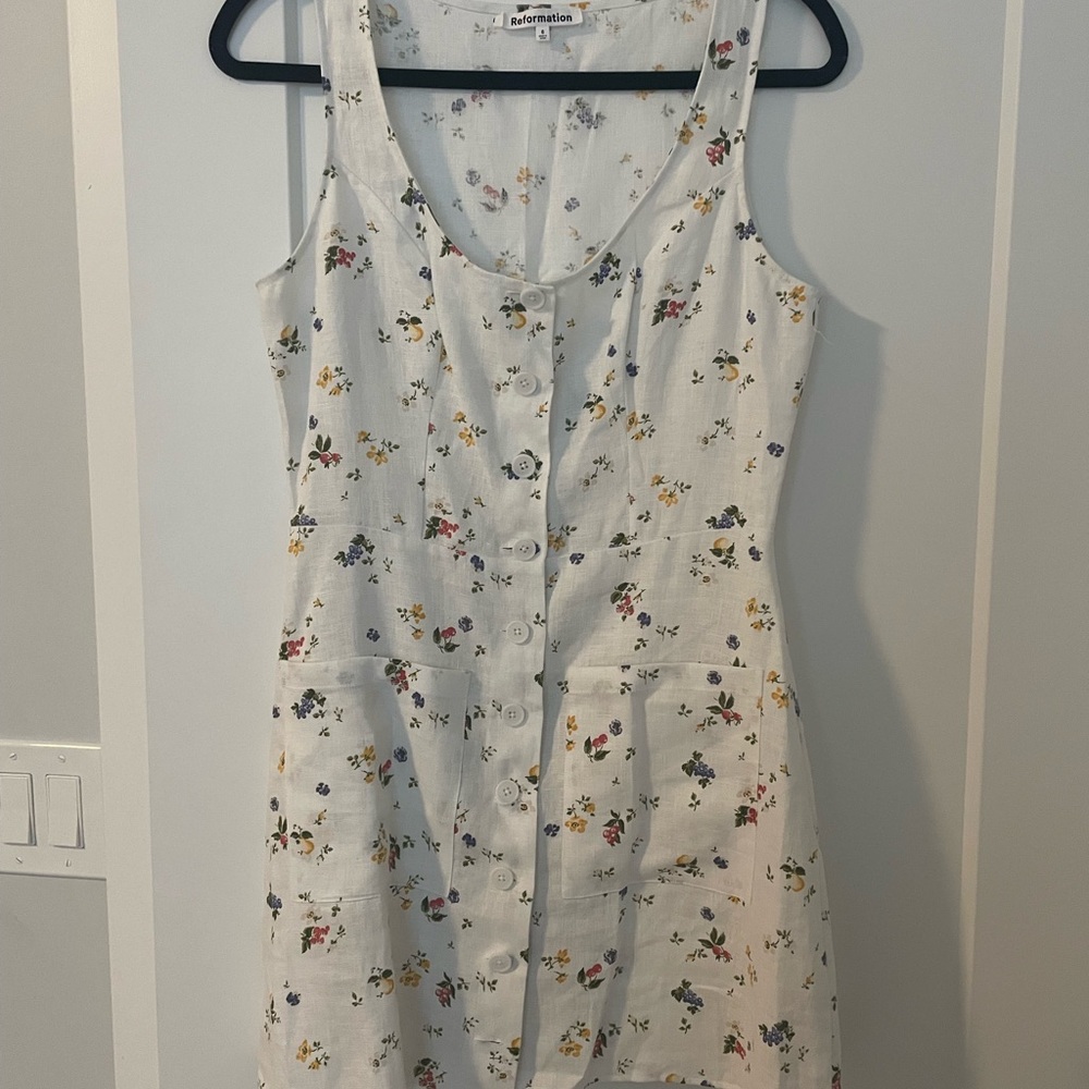 Reformation Linen Jill Dress Orchard